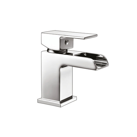 Scudo Victoria Mini Mono Basin Mixer with Push Waste - Brand New Bathrooms
