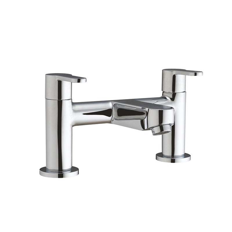 Scudo Favour 2 Tap Hole Deck Mounted Bath Filler - Chrome - Brand New Bathroom 