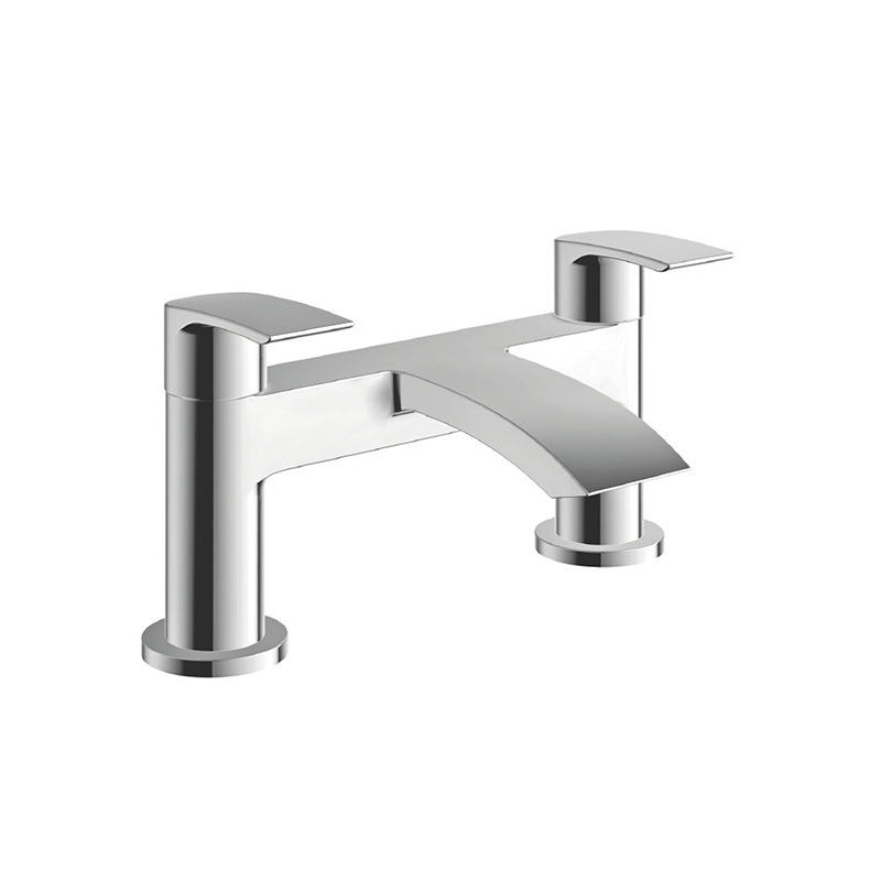 Scudo Belini 2 Tap Hole Deck Mounted Bath Filler (Chrome) - Brand New Bathroom 