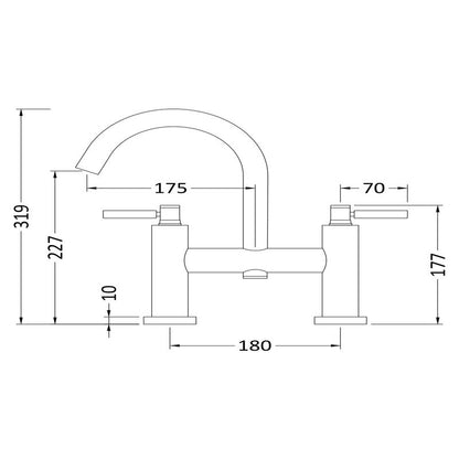 Hudson Reed Tec Lever Bath Filler (1 size, 3 colours) - Brand New Bathrooms
