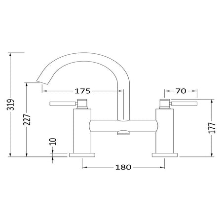 Hudson Reed Tec Lever Bath Filler (1 size, 3 colours) - Brand New Bathrooms