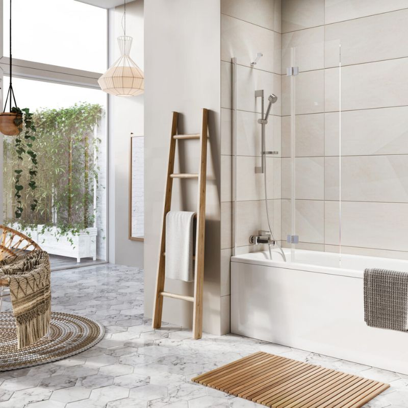 Scudo Thalia Outward Opening Bath Screen (3 Colors) - Brand New Bathrooms