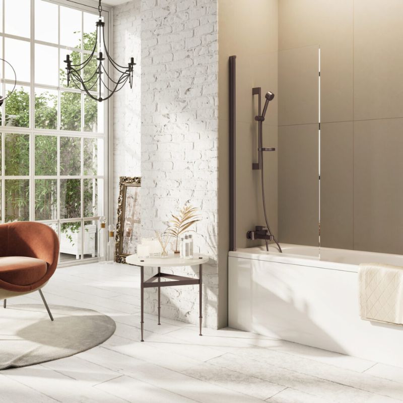 Scudo Thalia Single Panel Bath Screen (5 Colors) - Brand New Bathrooms