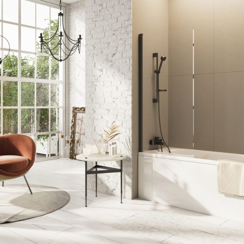 Scudo Thalia Single Panel Bath Screen (5 Colors) - Brand New Bathrooms