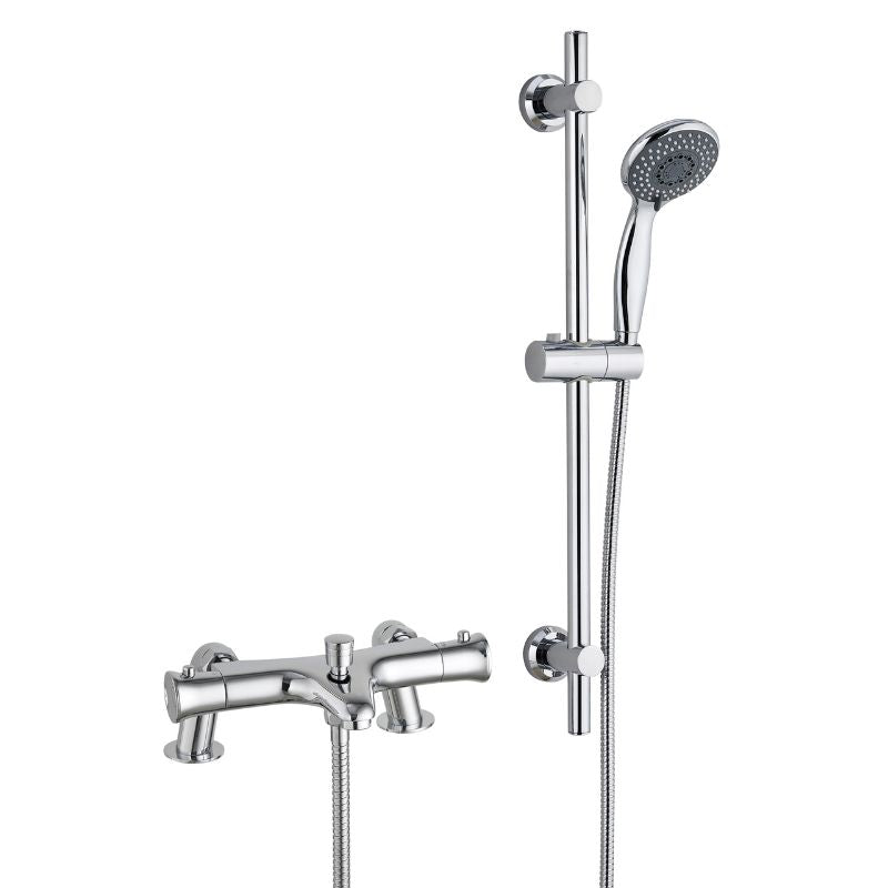 Tailored Bathrooms Plumb Essential Thermostatic Bath & Shower Mixer Riser Kit (Chrome) - Brand New Bathrooms
