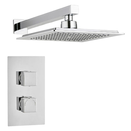 Tailored Bathrooms Concealed Thermostatic 2 Handle 1 Way Shower Kit (2 types, 2 shapes, Chrome) - Brand New Bathrooms