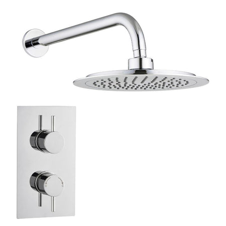 Tailored Bathrooms Concealed Thermostatic 2 Handle 1 Way Shower Kit (2 types, 2 shapes, Chrome) - Brand New Bathrooms