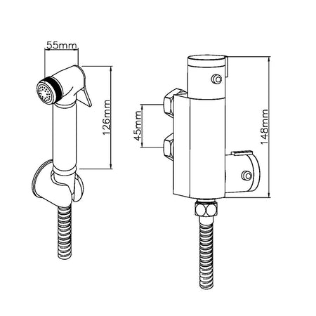 Tailored Bathrooms Thermostatic Douche Bar Kit (Chrome) - Brand New Bathrooms