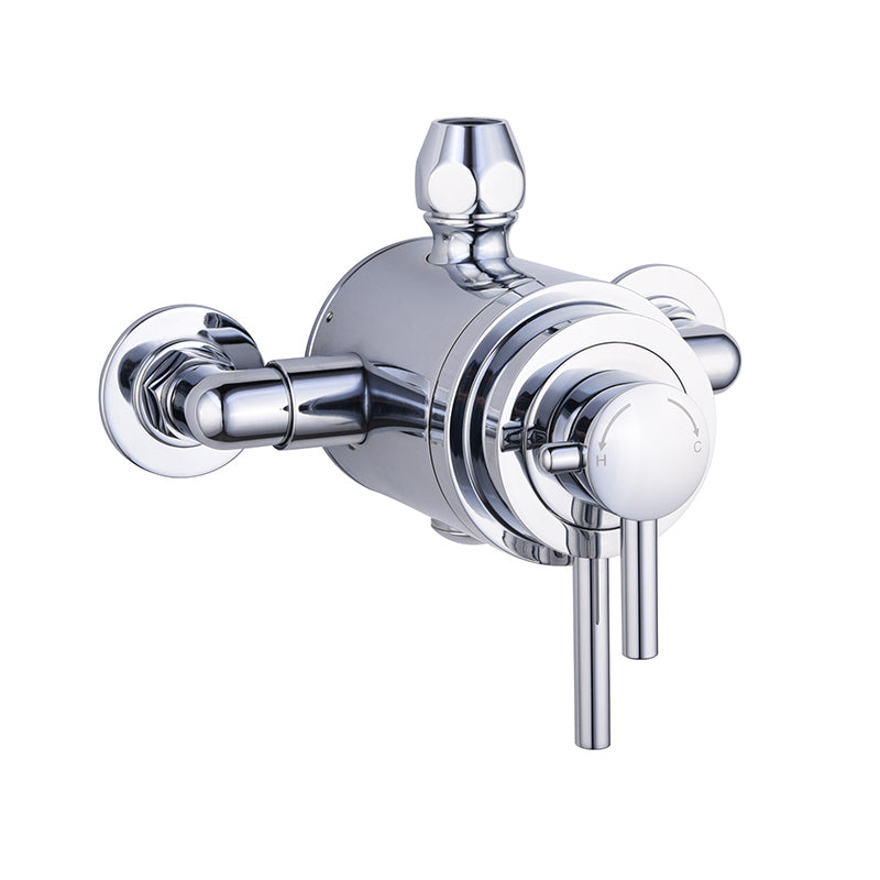 Tailored Bathrooms Conwy Concentric Exposed Thermostatic Mixer Valve (Chrome) - Brand New Bathrooms