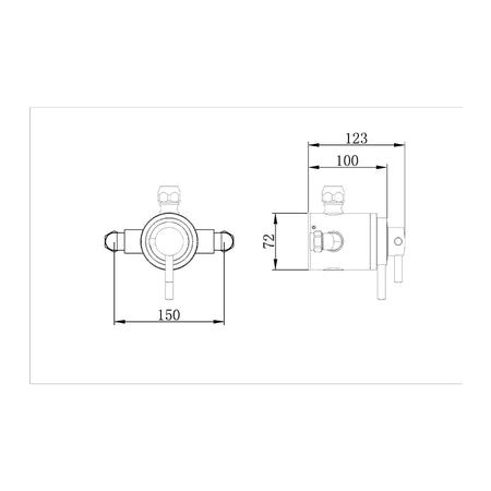 Tailored Bathrooms Conwy Concentric Exposed Thermostatic Mixer Valve (Chrome) - Brand New Bathrooms