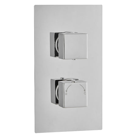 Tailored Bathrooms Concealed 2 Handle 1 Way Thermostatic Shower Valve (2 styles, Chrome) - Brand New Bathrooms