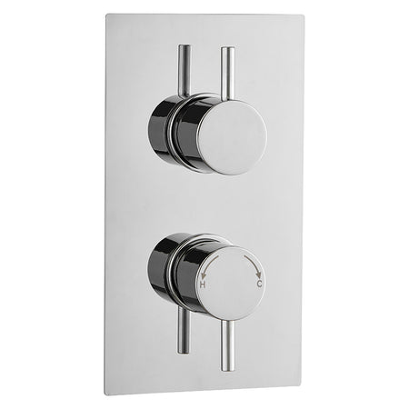 Tailored Bathrooms Concealed 2 Handle 1 Way Thermostatic Shower Valve (2 styles, Chrome) - Brand New Bathrooms