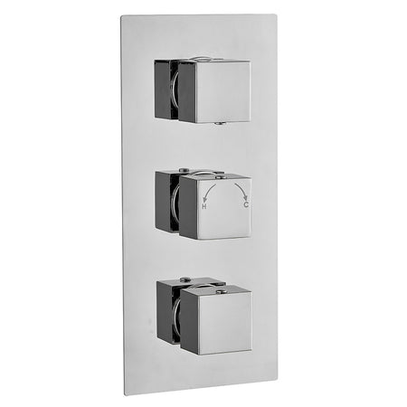 Tailored Bathrooms Concealed 3 Handle 3 Way Thermostatic Shower Valve (2 styles, Chrome) - Brand New Bathrooms