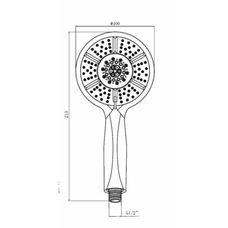 Tailored Bathrooms 3 Mode Shower Handset (Chrome) - Brand New Bathrooms