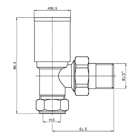Tailored Bathrooms Modern Round Radiator Valves (2 styles, Chrome) - Brand New Bathrooms