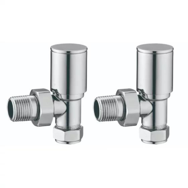 Tailored Bathrooms Modern Round Radiator Valves (2 styles, Chrome) - Brand New Bathrooms