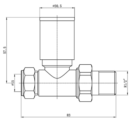 Tailored Bathrooms Modern Round Radiator Valves (2 styles, Chrome) - Brand New Bathrooms