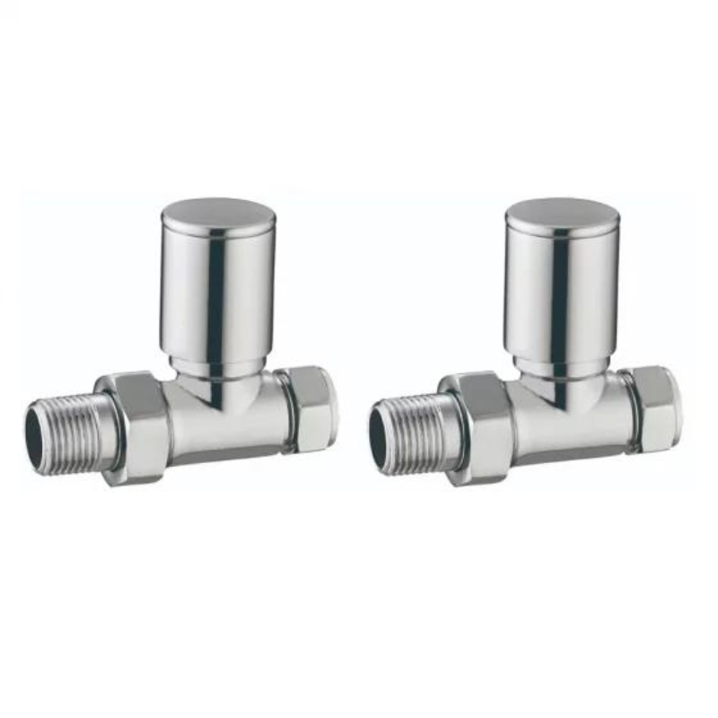 Tailored Bathrooms Modern Round Radiator Valves (2 styles, Chrome) - Brand New Bathrooms