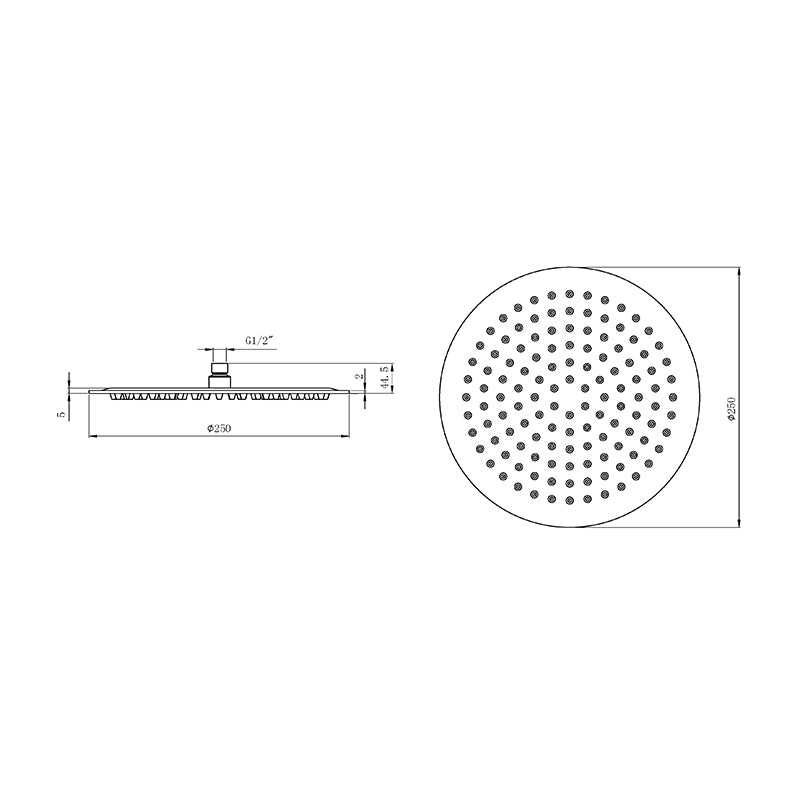 Tailored Bathrooms Stainless Steel Shower Head (1 size, 2 styles, Chrome) - Brand New Bathrooms