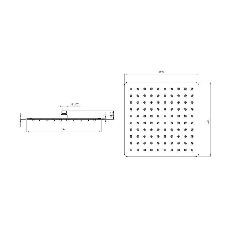 Tailored Bathrooms Stainless Steel Shower Head (1 size, 2 styles, Chrome) - Brand New Bathrooms