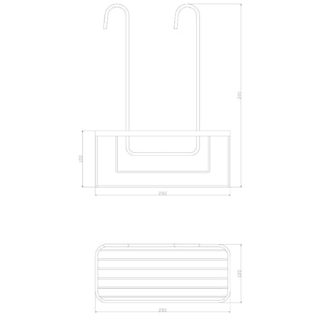 Tailored Bathrooms Shower Mounted Shower Basket (Rectangle) (1 size, Chrome) - Brand New Bathrooms