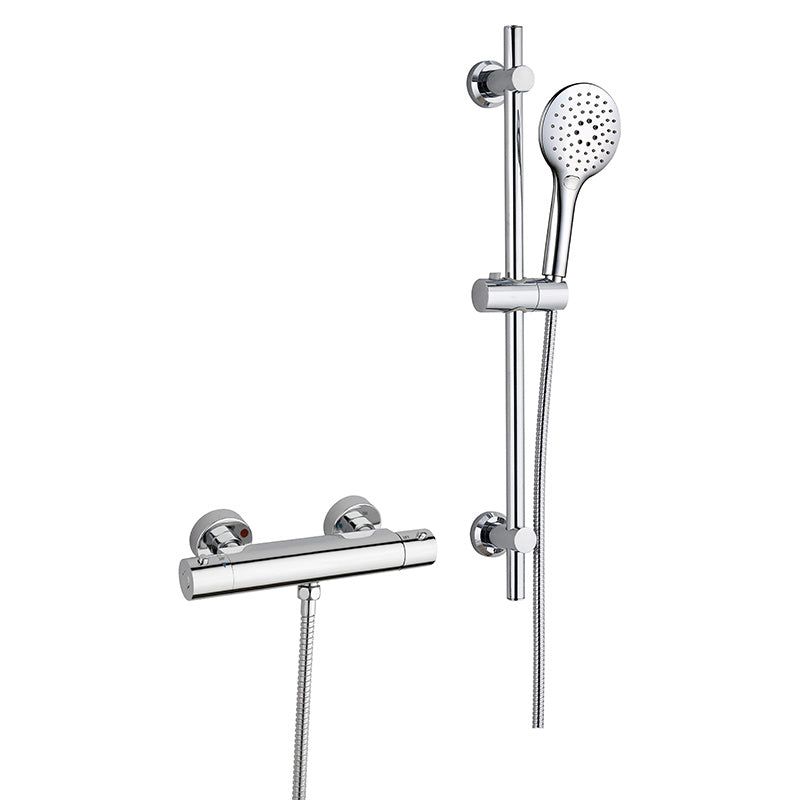 Tailored Bathrooms Snowdon Cool Touch Bar Valve & Riser Kit (Chrome) - Brand New Bathrooms