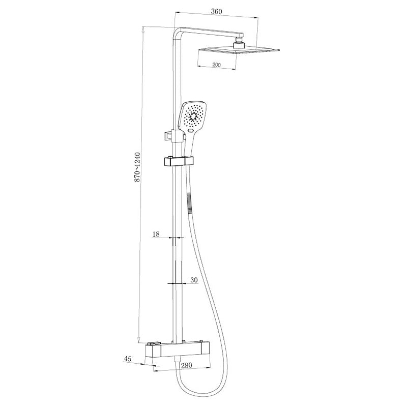 Tailored Bathrooms Concealed 3 Handle 3 Way Thermostatic Shower Valve (2 styles, Chrome) - Brand New Bathrooms
