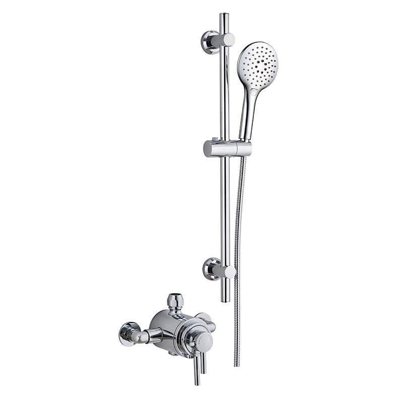 Tailored Bathrooms Conwy Concentric Dual Control Shower Kit (Chrome) - Brand New Bathrooms