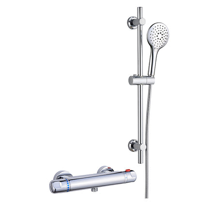 Tailored Bathrooms Bala Low Pressure High-Flow Riser Shower Kit (Chrome) - Brand New Bathrooms
