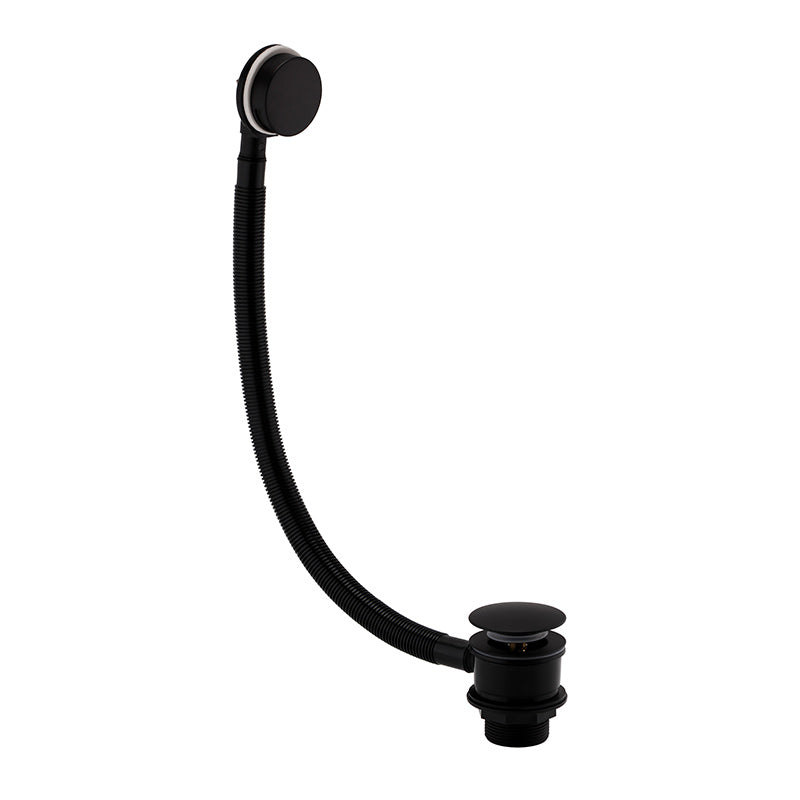 Tailored Bathrooms Round Click Clack Bath Waste & Overflow (1 size, Black) - Brand New Bathrooms