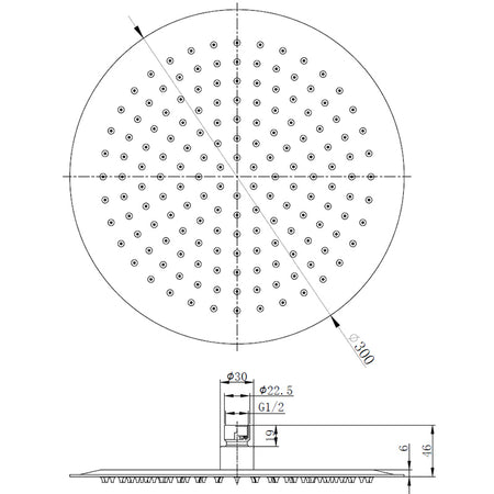 Tailored Bathrooms Stainless Steel Shower Head (2 styles, Chrome) - Brand New Bathrooms