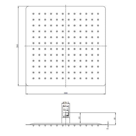 Tailored Bathrooms Stainless Steel Shower Head (2 styles, Chrome) - Brand New Bathrooms