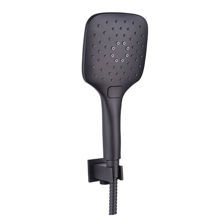 Tailored Bathrooms Orca Shower Wall Outlet Elbow with Bracket, Hose & Handset (2 styles, Black) - Brand New Bathrooms