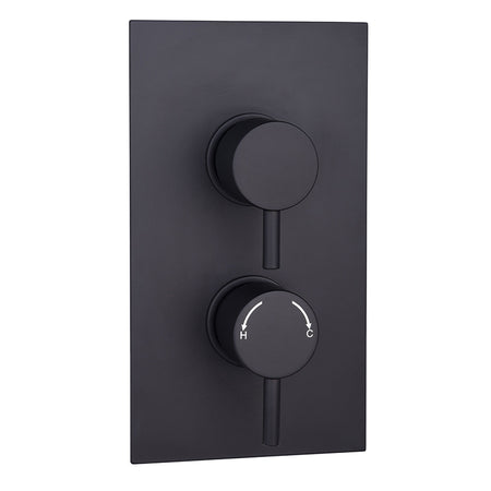 Tailored Bathrooms Concealed 2 Handle 2 Way Thermostatic Shower Valve (2 styles, Black) - Brand New Bathrooms