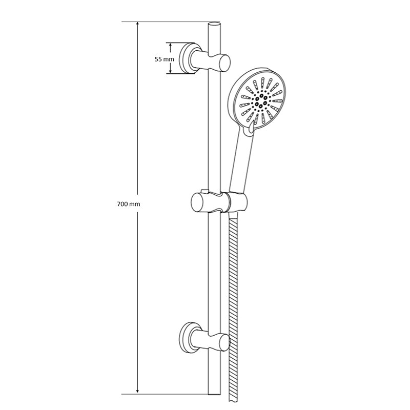 Tailored Bathrooms 5 Mode High Flow Retro Fit Shower Kit (Chrome) - Brand New Bathrooms