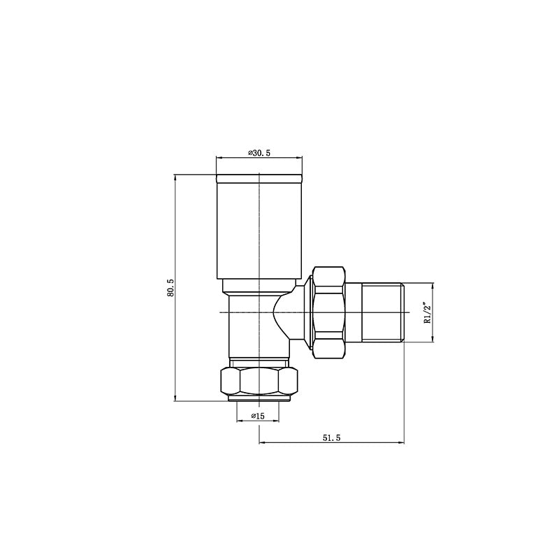 Tailored Bathrooms Modern Round Radiator Valves (2 styles, Black) - Brand New Bathrooms