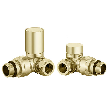 Tailored Bathrooms Corner Towel Rail Radiator Valve (Brushed Brass) - Brand New Bathrooms