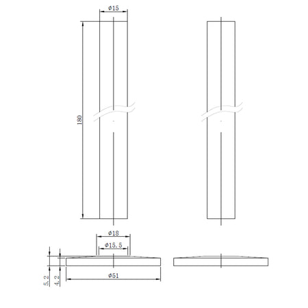 Tailored Bathrooms Water Carrying Radiator Pipe Kits (1 size, 4 colours) - Brand New Bathrooms