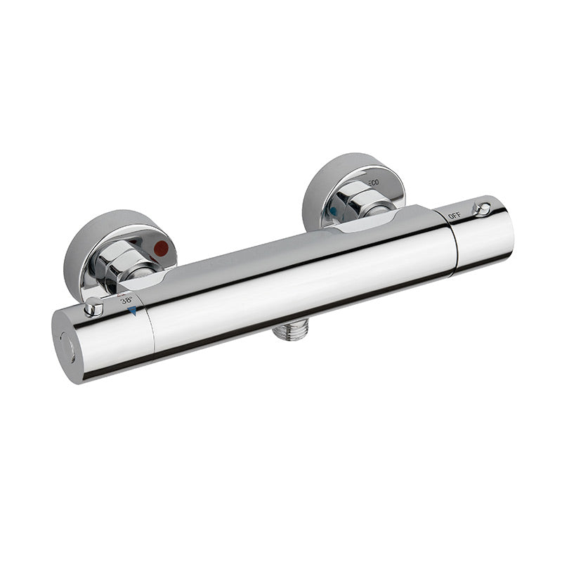 Tailored Bathrooms Cool Touch Round Exposed Thermostatic Bar Valve w. Easy Fit Kit (Chrome) - Brand New Bathrooms