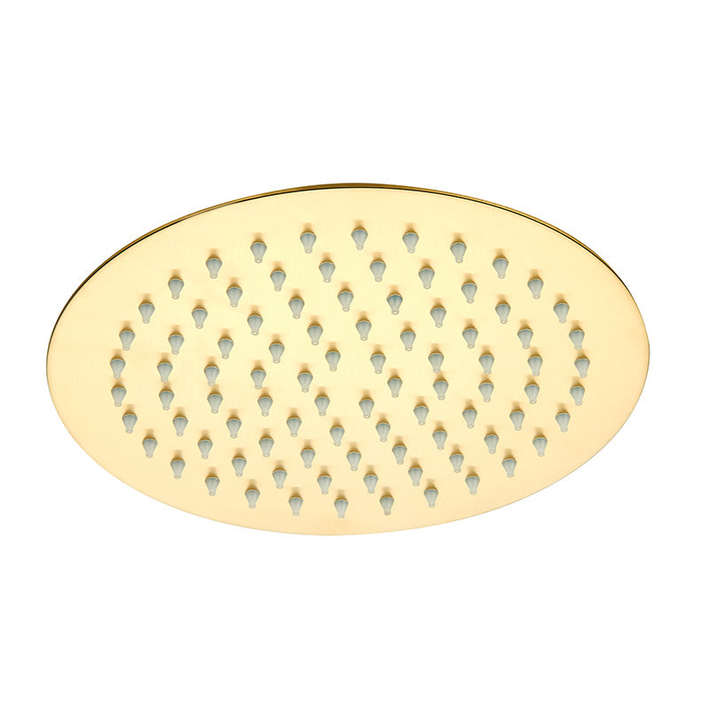 Tailored Bathrooms Stainless Steel Shower Head (2 styles, Brushed Brass) - Brand New Bathrooms