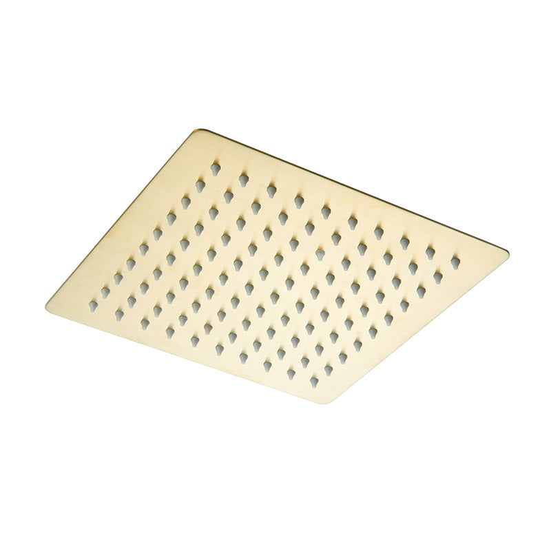 Tailored Bathrooms Stainless Steel Shower Head (2 styles, Brushed Brass) - Brand New Bathrooms