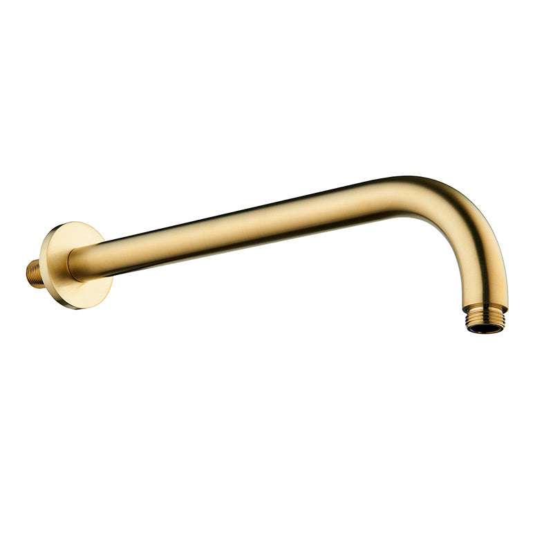 Tailored Bathrooms Shower Wall Outlet Arm (2 styles, Brushed Brass) - Brand New Bathrooms
