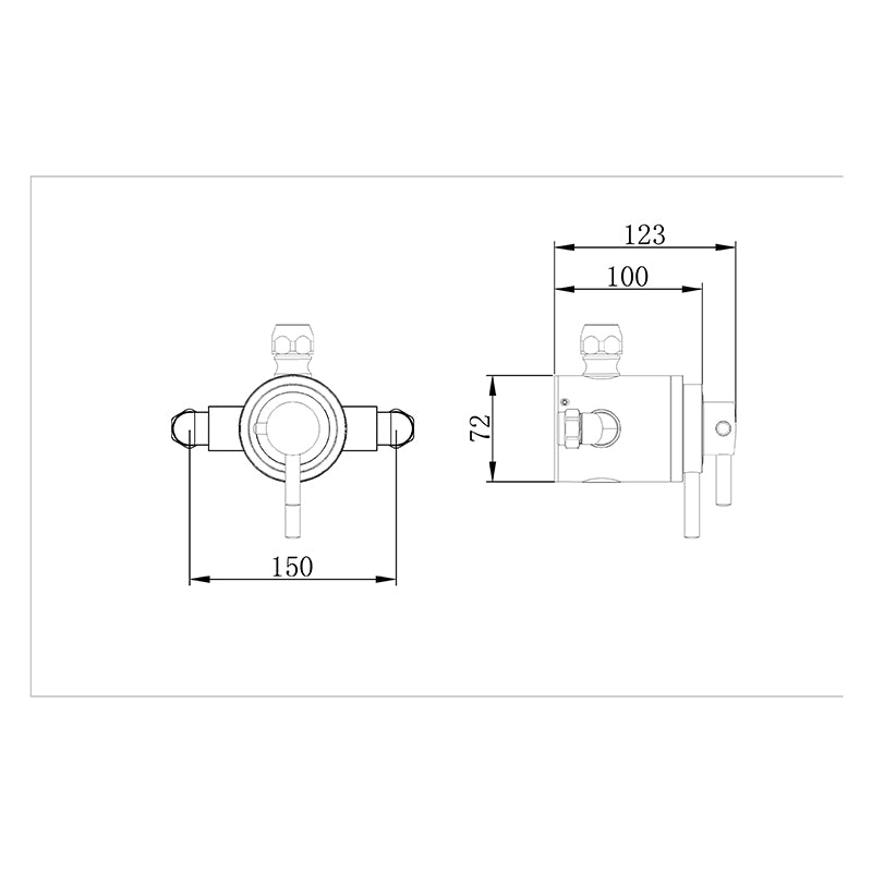 Tailored Bathrooms Conwy Concentric Exposed Thermostatic Mixer Valve (2 colours) - Brand New Bathrooms