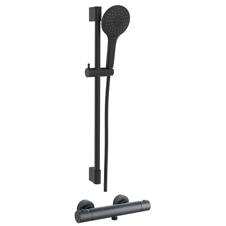 Tailored Bathrooms Round Thermostatic Exposed Bar Valve & 3 Mode Riser Kit (2 colours) - Brand New Bathrooms