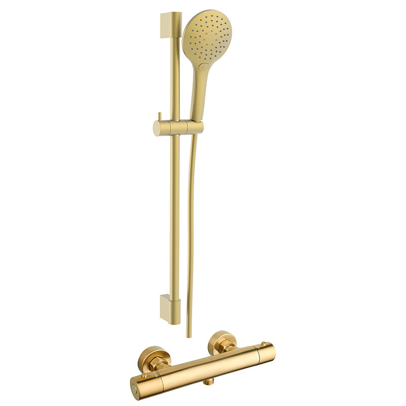 Tailored Bathrooms Round Thermostatic Exposed Bar Valve & 3 Mode Riser Kit (2 colours) - Brand New Bathrooms