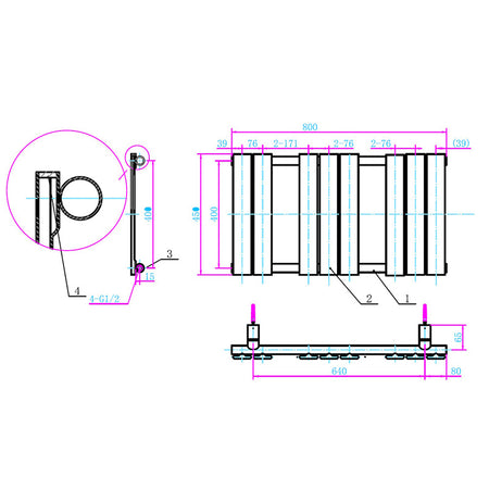 Tailored Bathrooms Queenstown Designer Towel Radiator (7 sizes, Chrome) - Brand New Bathrooms