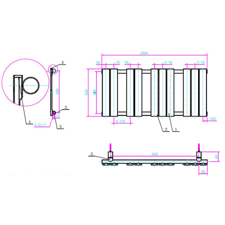 Tailored Bathrooms Queenstown Designer Towel Radiator (7 sizes, Chrome) - Brand New Bathrooms