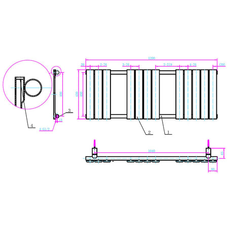 Tailored Bathrooms Queenstown Designer Towel Radiator (7 sizes, Chrome) - Brand New Bathrooms