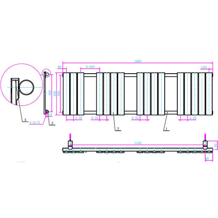 Tailored Bathrooms Queenstown Designer Towel Radiator (7 sizes, Chrome) - Brand New Bathrooms