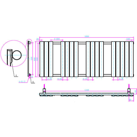 Tailored Bathrooms Queenstown Designer Towel Radiator (7 sizes, Chrome) - Brand New Bathrooms